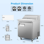 27" Commercial Frost Free Refrigerator