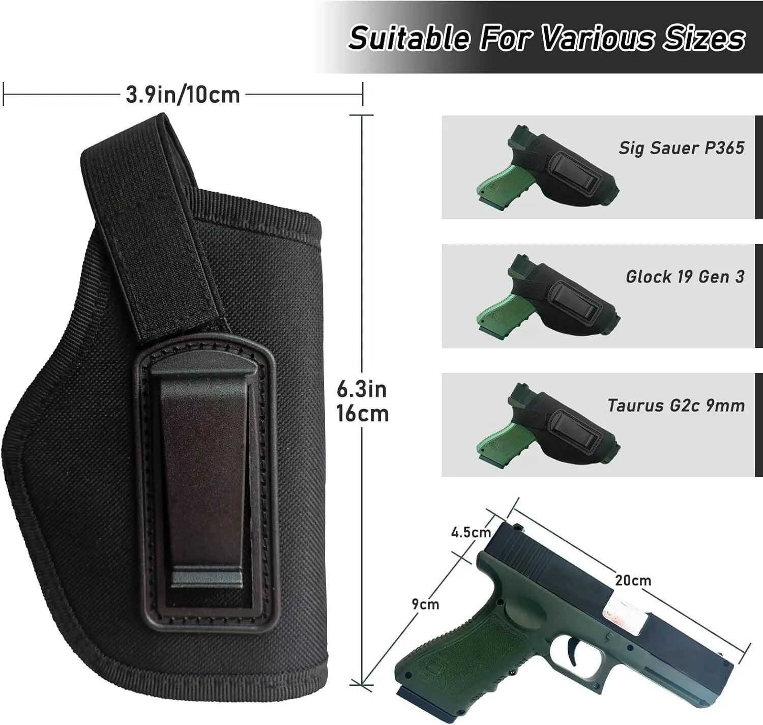 Gun Holster Tactical Concealed Carry Left/Right Hand