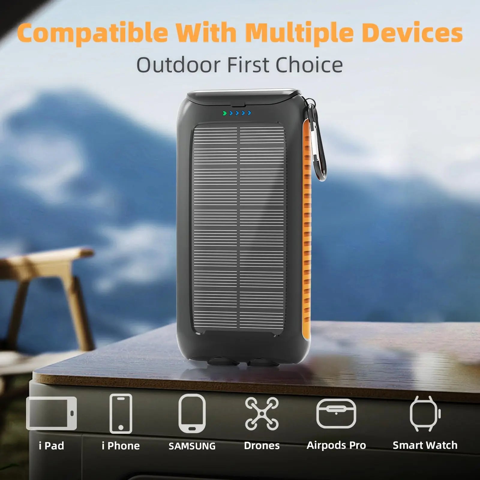 1*30W Foldable Solar Panel with 1*10000mAh Solar Power Bank