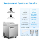 27" Commercial Frost Free Refrigerator