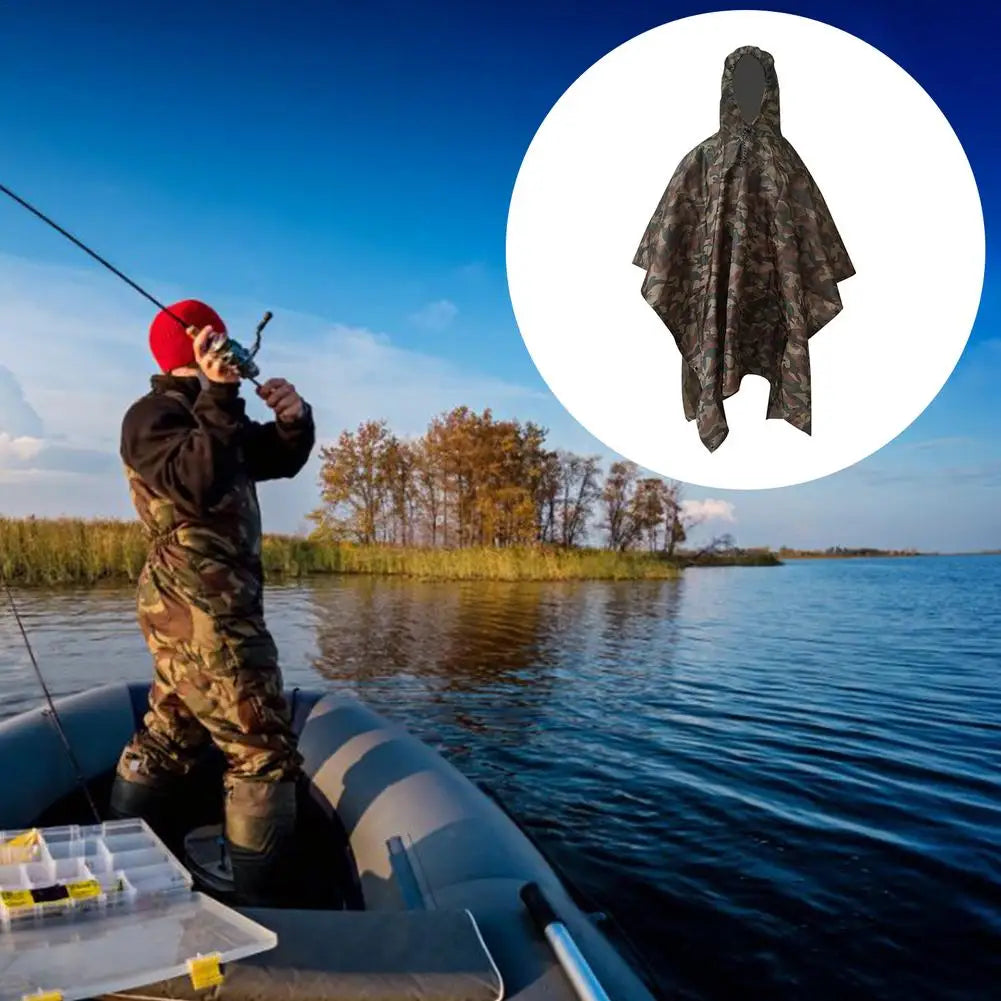 Multifunctional Rain Poncho Softshell Jacket