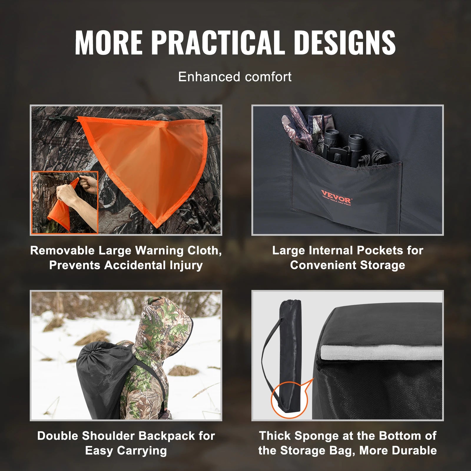 SucceBuy Hunting Blind  270° See Through Ground Blind 1-2 Person