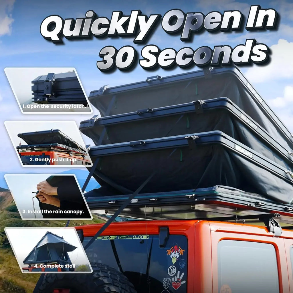 Modern 2 - 3 Person Roof Top Hard Shell Tent