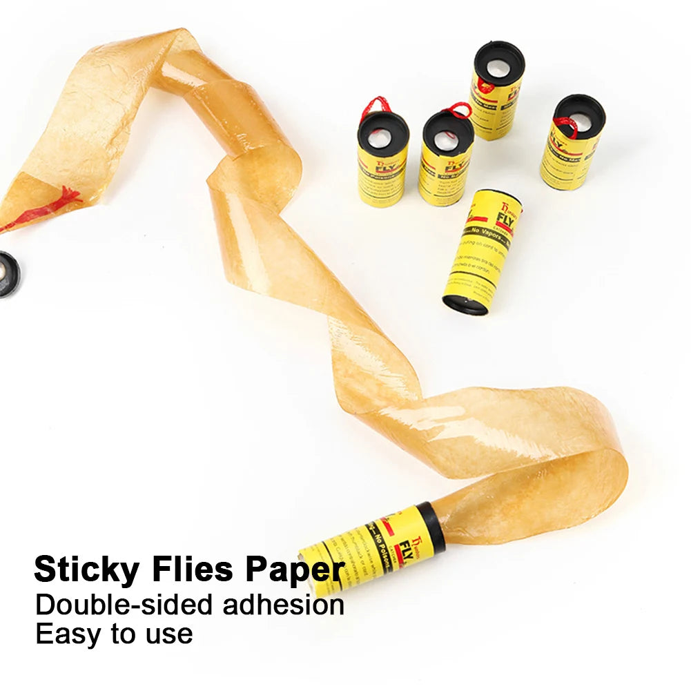 Sticky Trap Disposable Fly Trap Paper Strip Pest Control Sticky Glue Paper Non-Toxic Easy To Use Indoor Outdoor Use