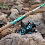 5'6" Graphite & Fiberglass Fishing Rod Combo with Quickset Anti-Reverse Reel