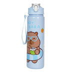 700ml Capybara Cute Water Cup with Straw & Handle for Fitness Sports