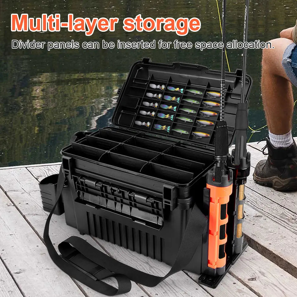 Portable Fishing 2 Tier Tackle Box