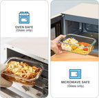 10-Pack Glass Food Storage Containers with Lids