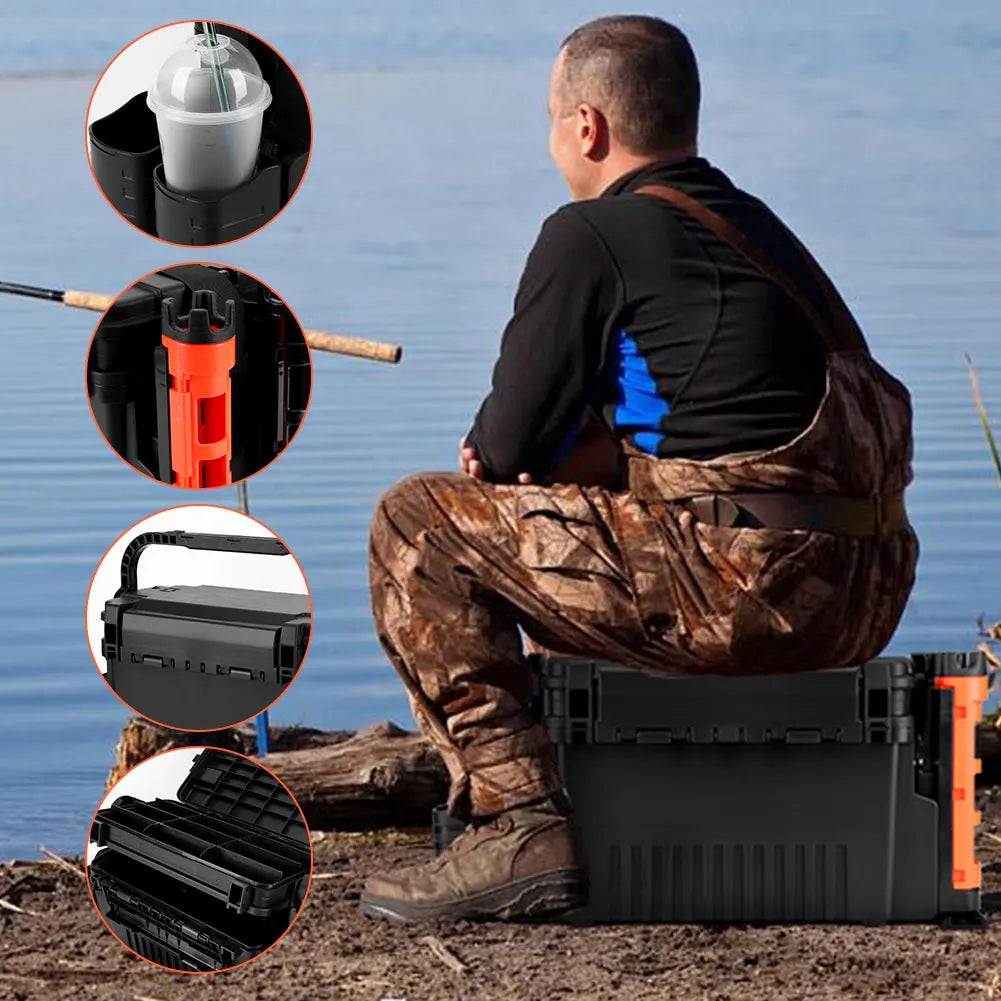 Portable Fishing 2 Tier Tackle Box