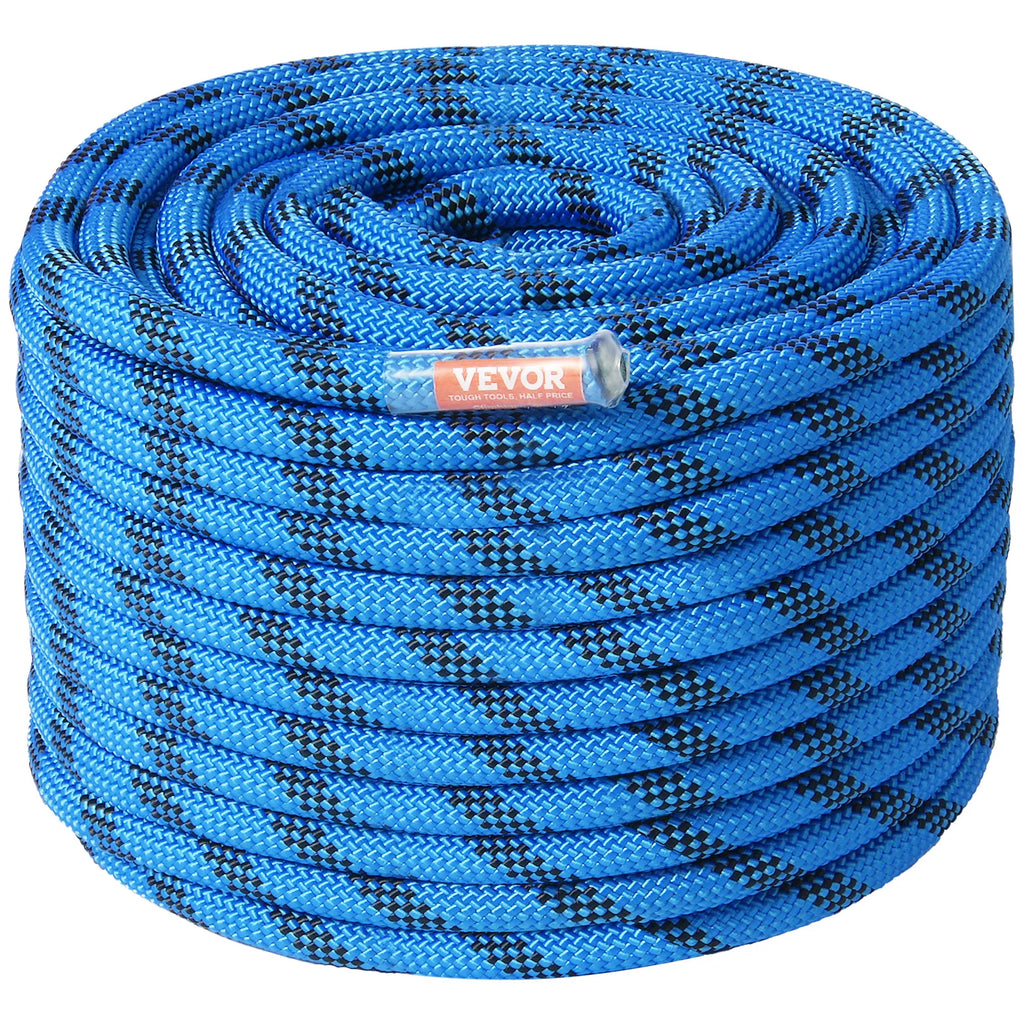 VEVOR 12.7mm Static Climbing Rope  w/ Steel Snap Hooks