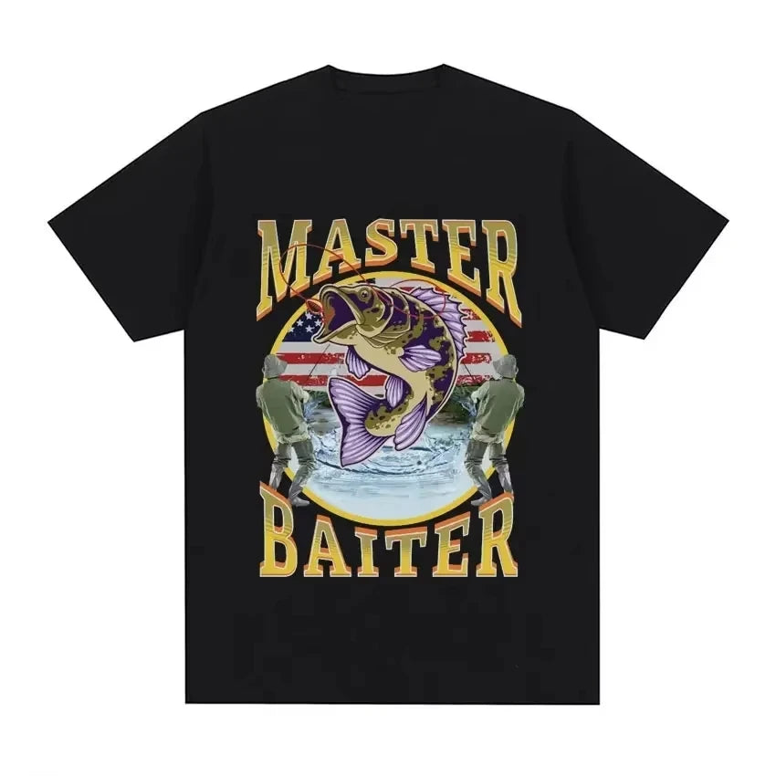 Funny Master Baiter Fishing Parody T-Shirt