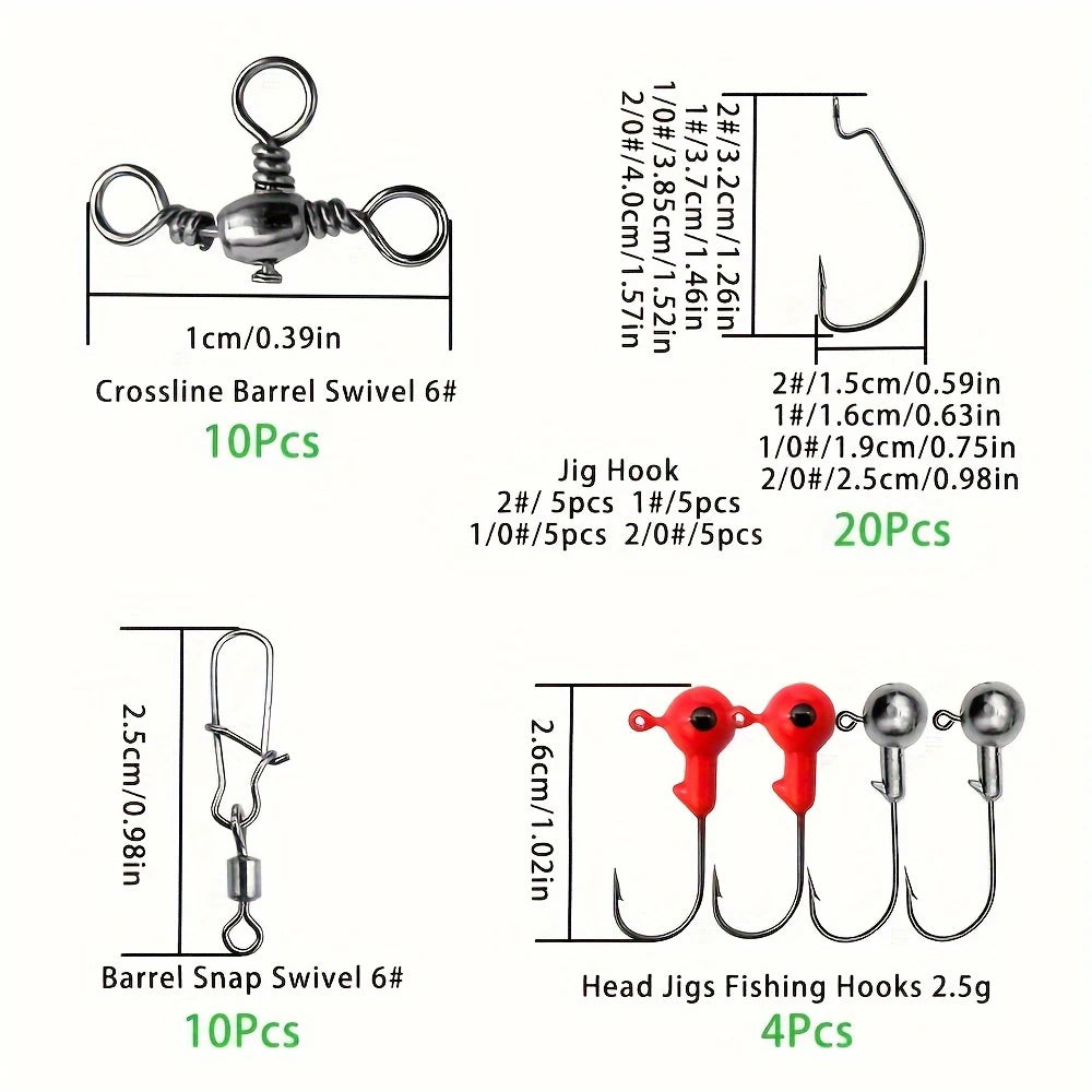 187pcs Ultimate Fishing Kit Set