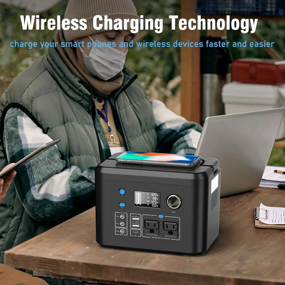 350W Solar Generator With Pure Sine Wave AC Outlets