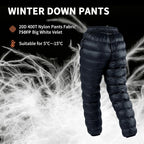 Waterproof Down Trousers For Winter Wear