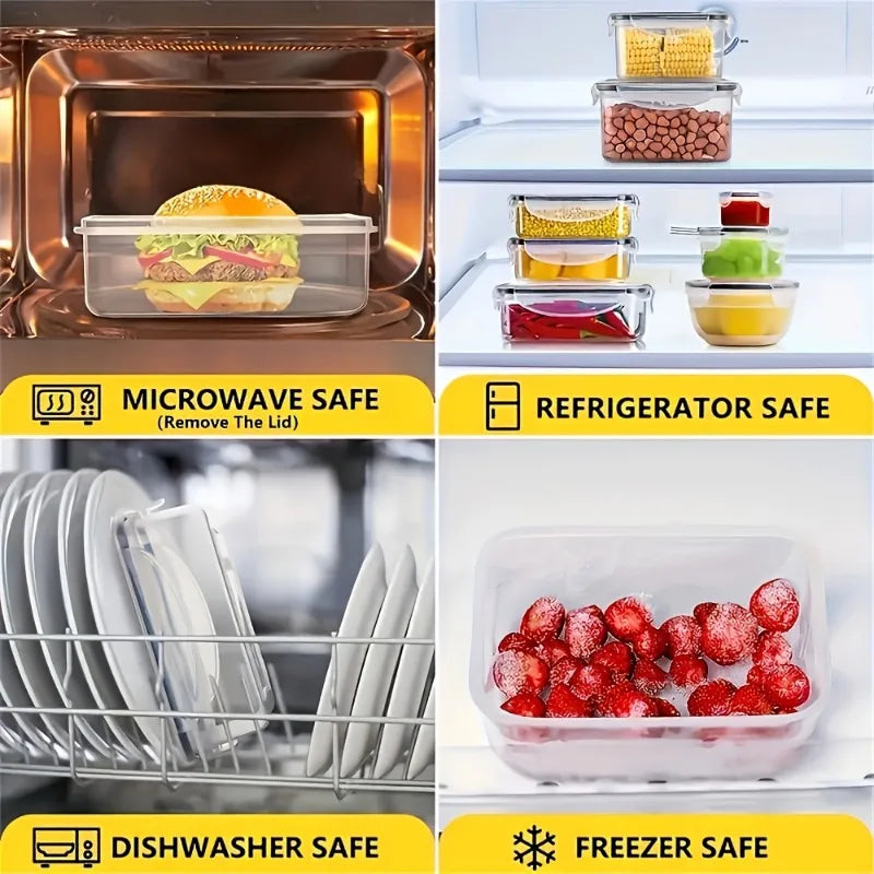 48Pcs BPA-Free Food Storage Set Containers & Lids with Labels