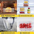48Pcs BPA-Free Food Storage Set Containers & Lids with Labels