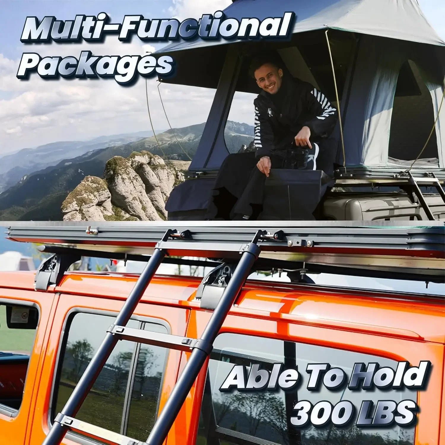 Modern 2 - 3 Person Roof Top Hard Shell Tent