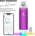 Smart Water Bottle with Reminder, Tracker, Rechargeable, 26 Oz