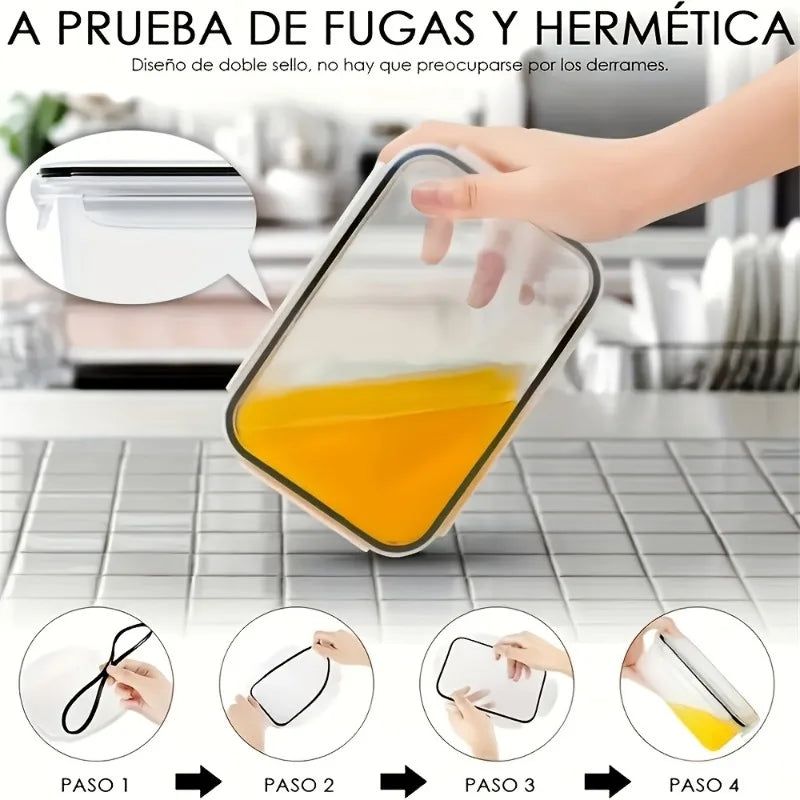 48Pcs BPA-Free Food Storage Set Containers & Lids with Labels