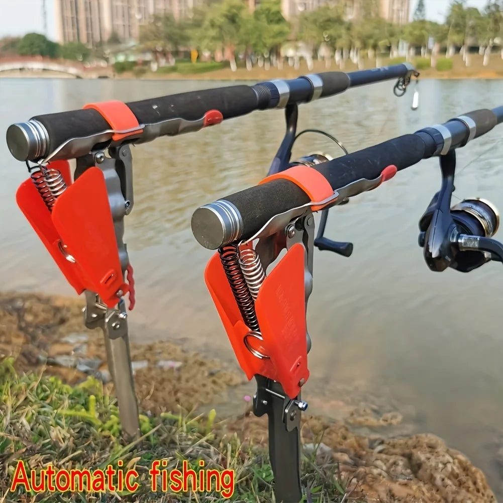 Automatic Spring Stainless Steel Fishing Rod Holder