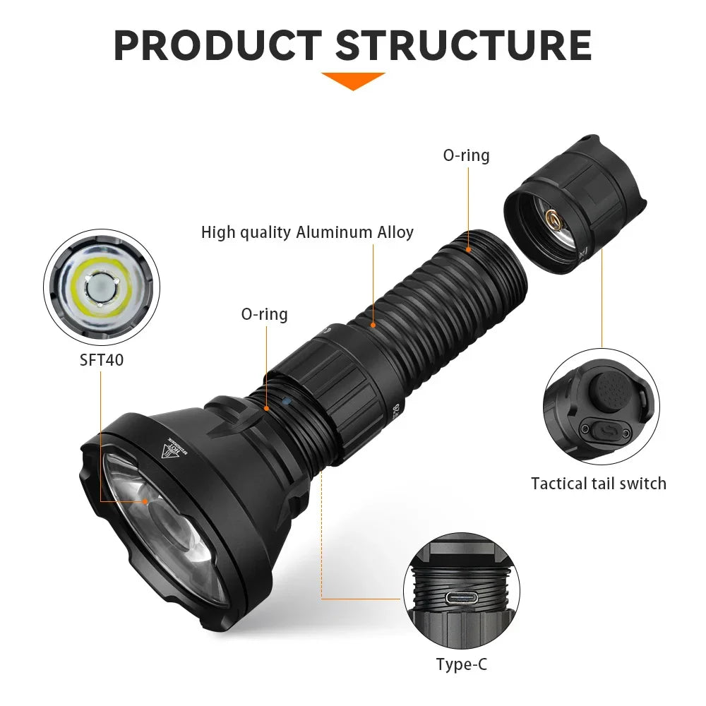 Sofirn SF26 Rechargeable Tactical Flashlight