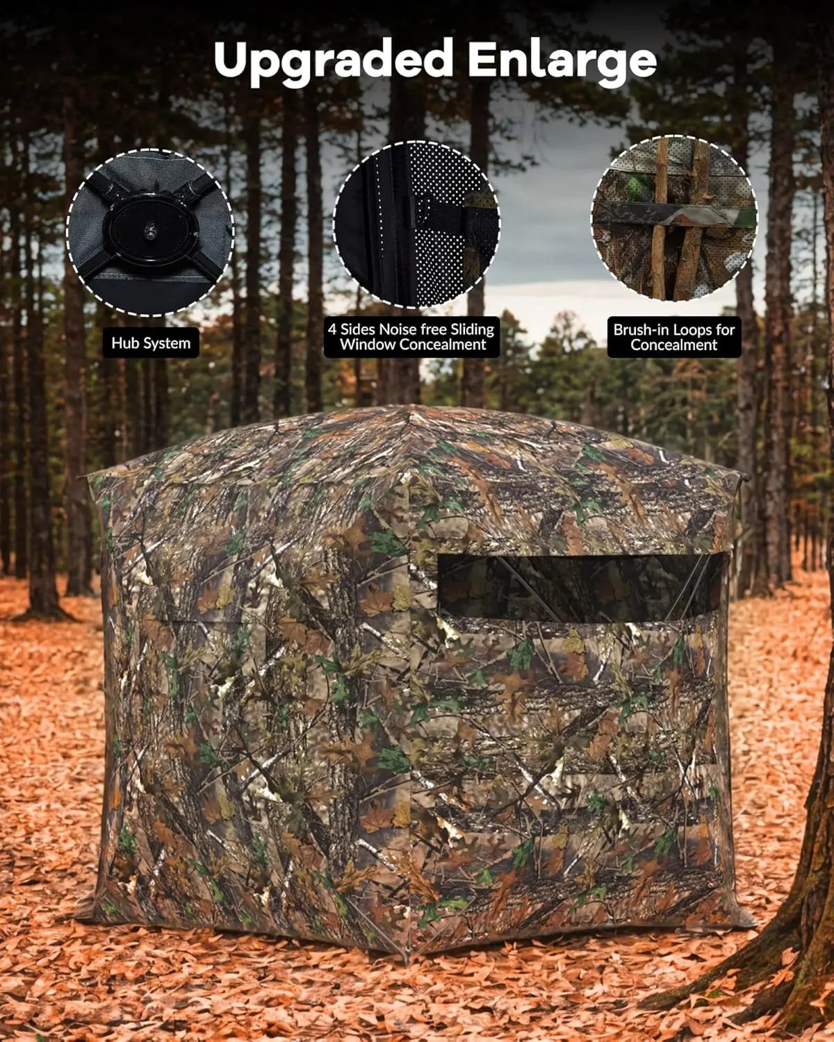 Outdoor Hunting Pop Up Ground Blinds for 4-6 People