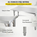 Professional SucceBuy Single/Double-Shelf Work Prep Table