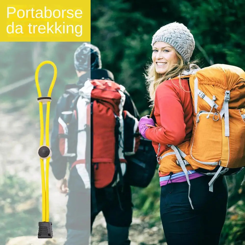 Hiking Stick Holder Quick Release Backpack Strap For Climbing