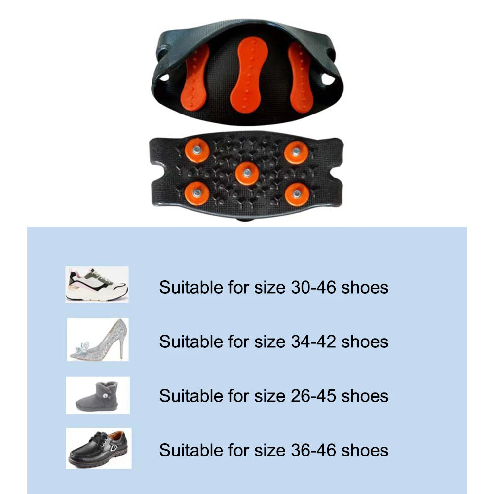 5-Stud Mountaineering Cleats Anti Slip Bundled Crampons