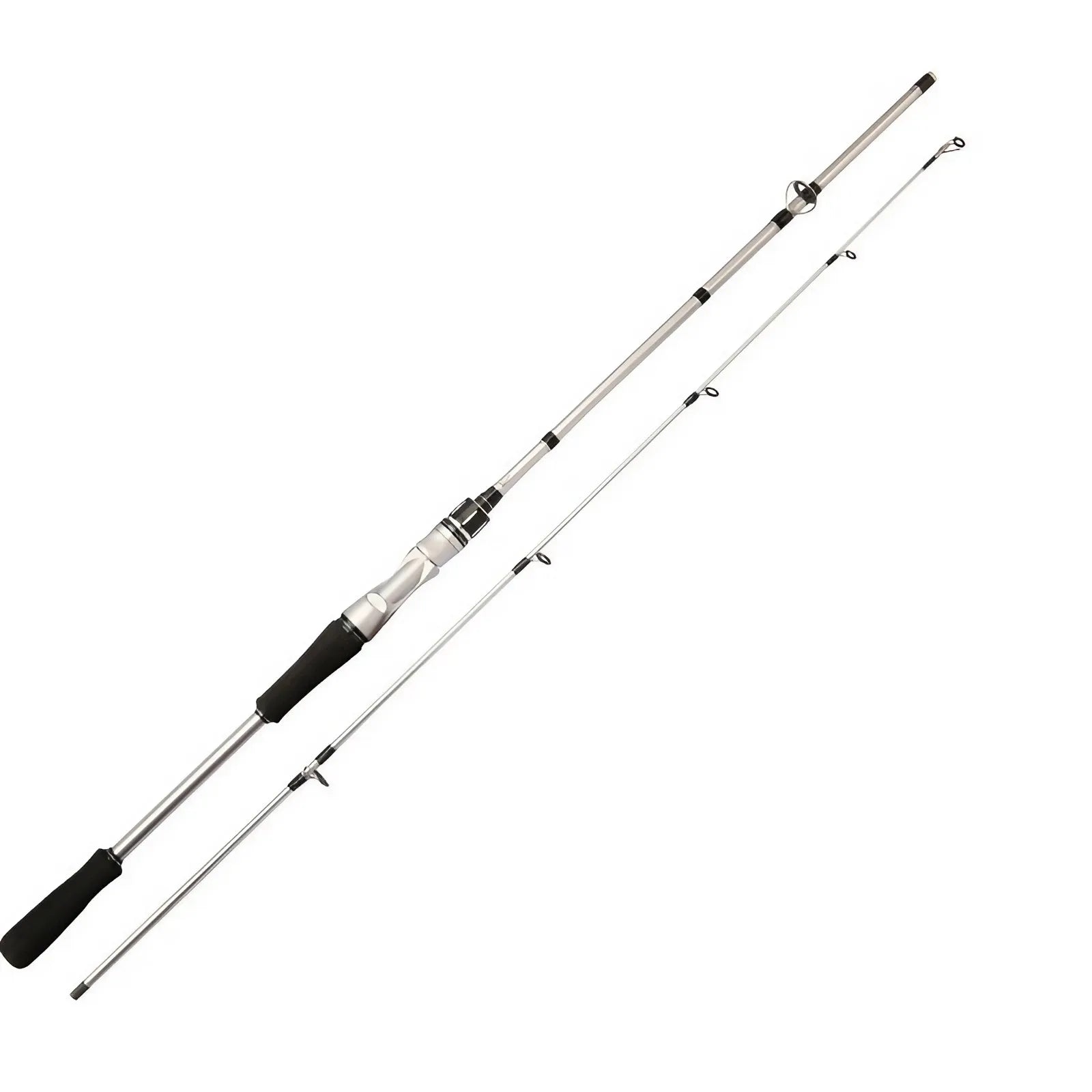 180cm/ 70.86inch-Silvery Carbon Fiber Lure Fishing Rod-M Tuning