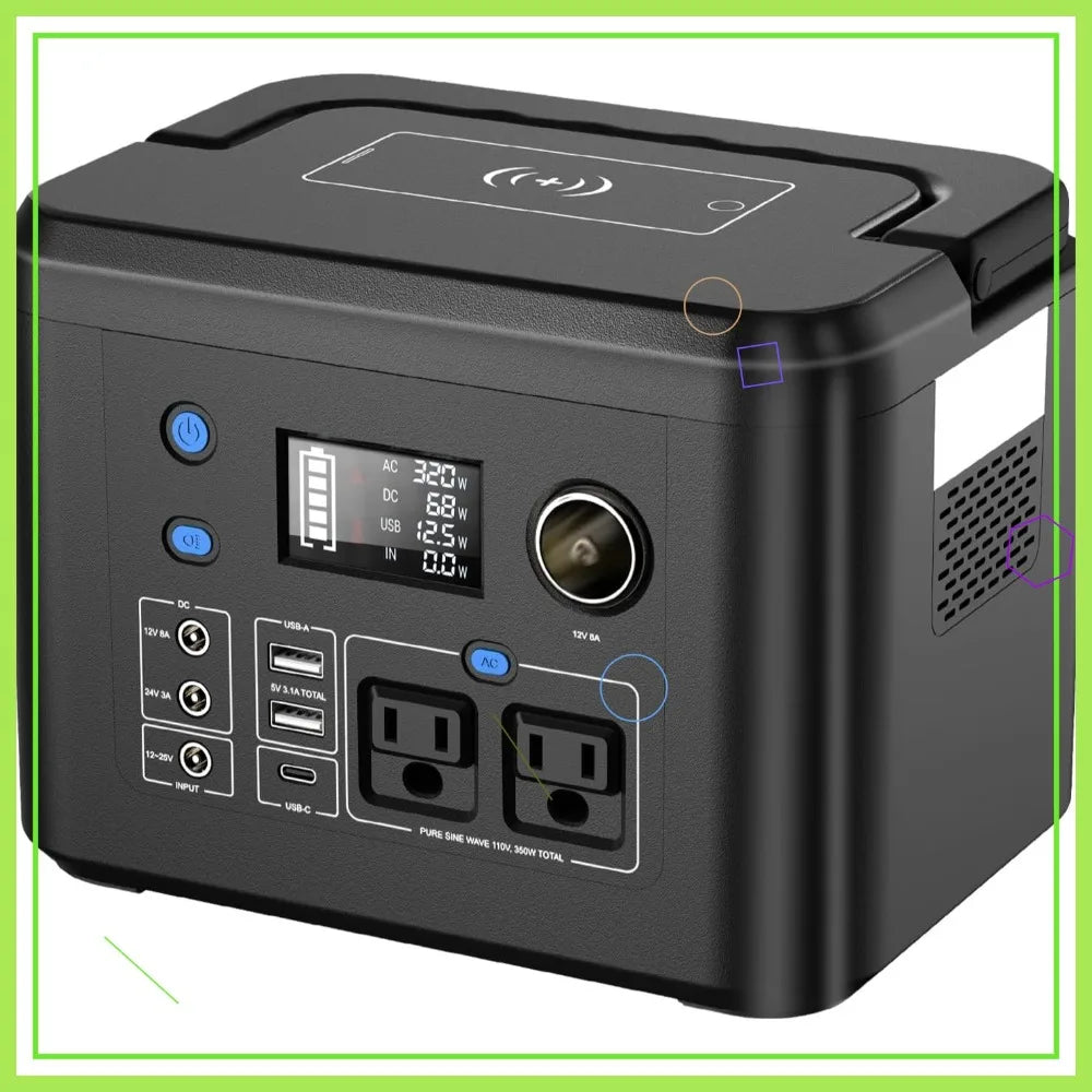 350W Solar Generator With Pure Sine Wave AC Outlets