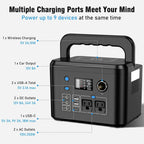 350W Solar Generator With Pure Sine Wave AC Outlets