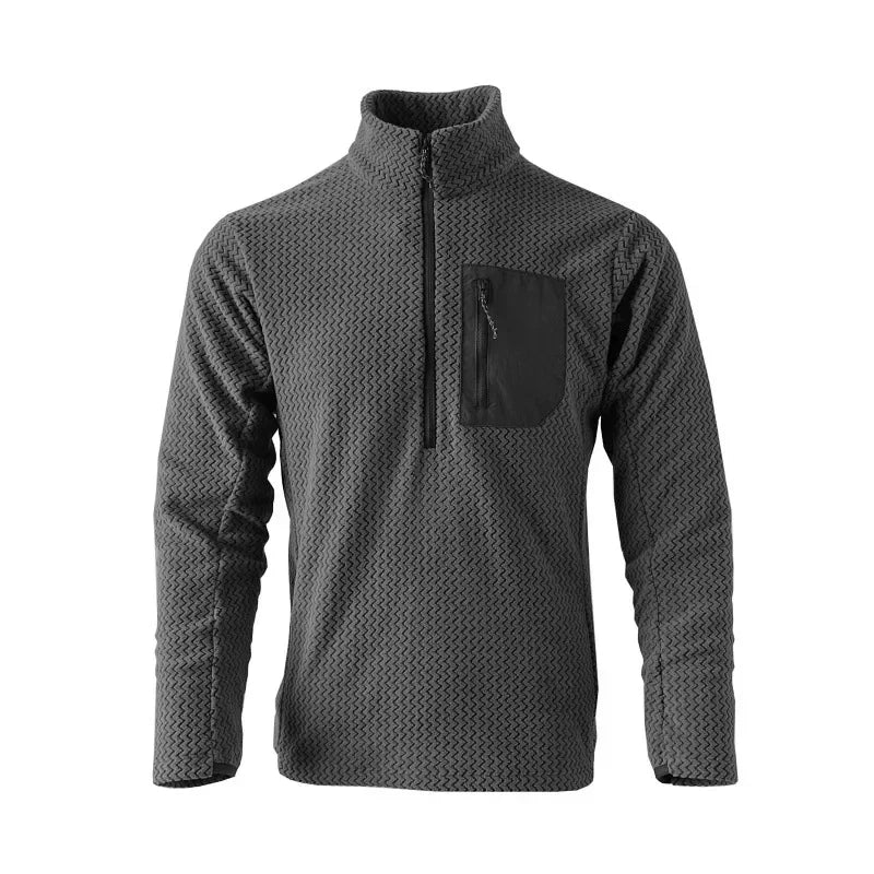 New Comfortable and Thick Men's and Women's Sports Semi-Zipper Fleece