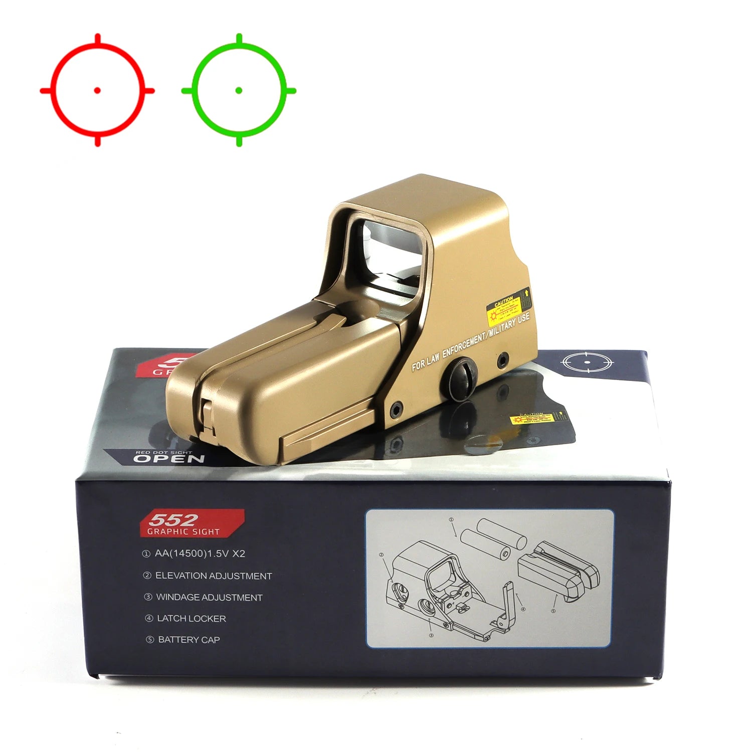 Red Green Dot Holographic Sight Hunting Scope