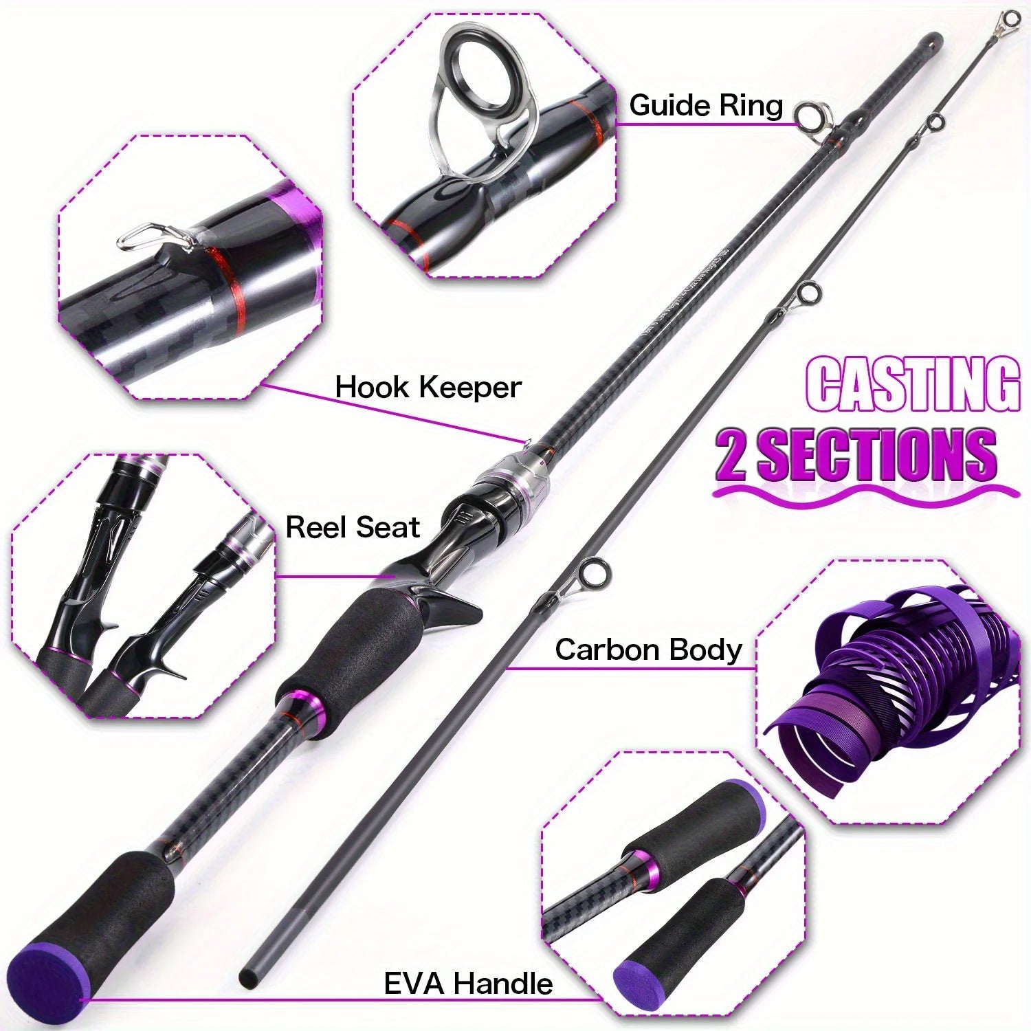 180cm Carbon Fiber Telescopic Fishing Rod