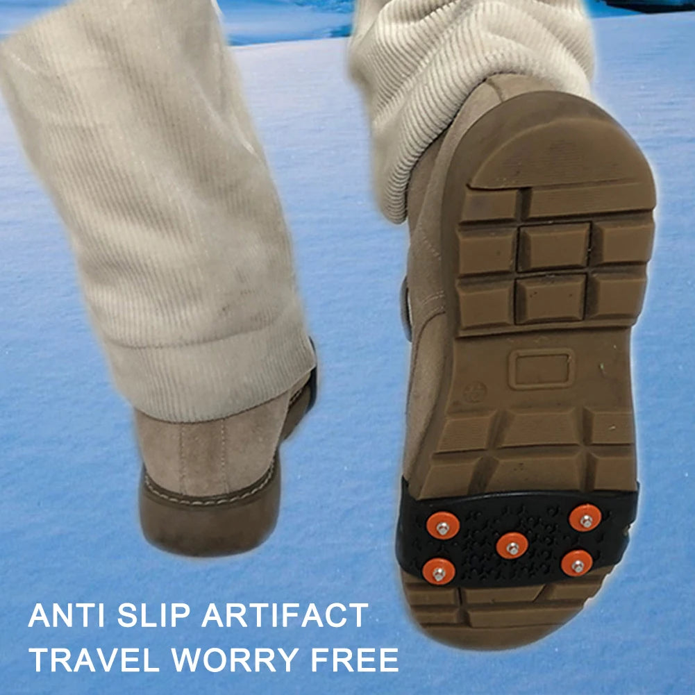5-Stud Mountaineering Cleats Anti Slip Snow Claw Shoe Covers