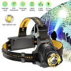 Powerful USB Rechargeable Led Headlamp