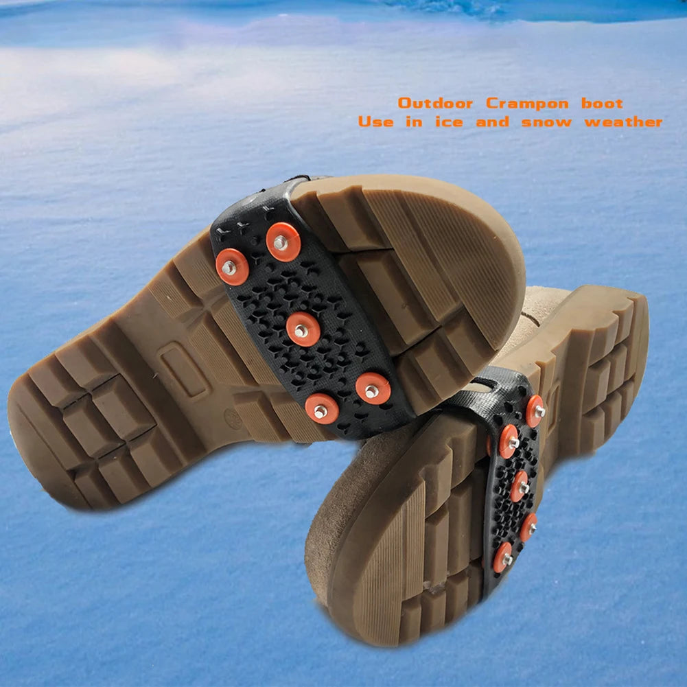 5-Stud Mountaineering Cleats Anti Slip Snow Claw Shoe Covers