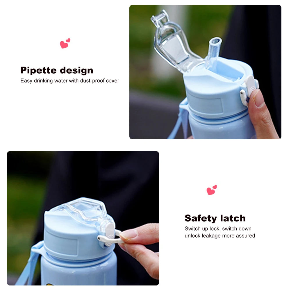 700ml Capybara Cute Water Cup with Straw & Handle for Fitness Sports