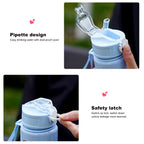 700ml Capybara Cute Water Cup with Straw & Handle for Fitness Sports
