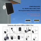 Solar Charging Panel Micro USB And USB-C Port