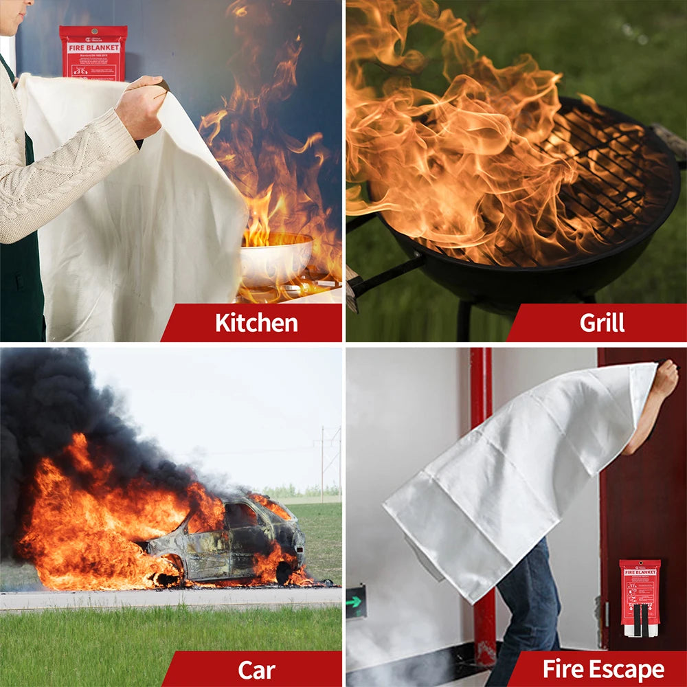 RHINO RESCUE Fire Blanket, 40''×40''