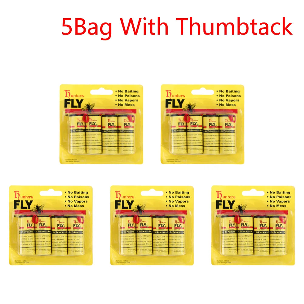 Sticky Trap Disposable Fly Trap Paper Strip Pest Control Sticky Glue Paper Non-Toxic Easy To Use Indoor Outdoor Use