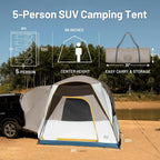 5-Person SUV Tent with Rainfly - Waterproof, Spacious 10'x8' Design for Car Camping & Standalone Use