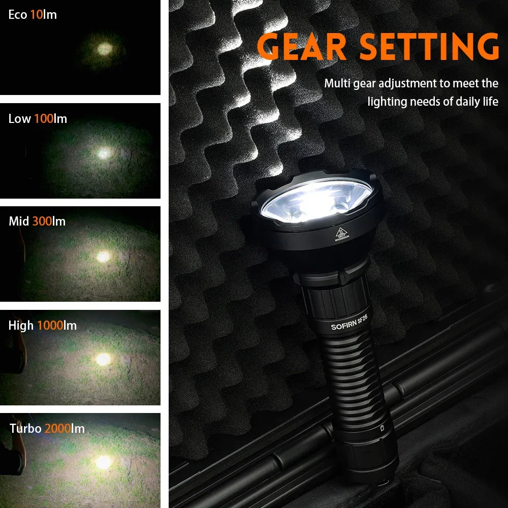 Sofirn SF26 Rechargeable Tactical Flashlight