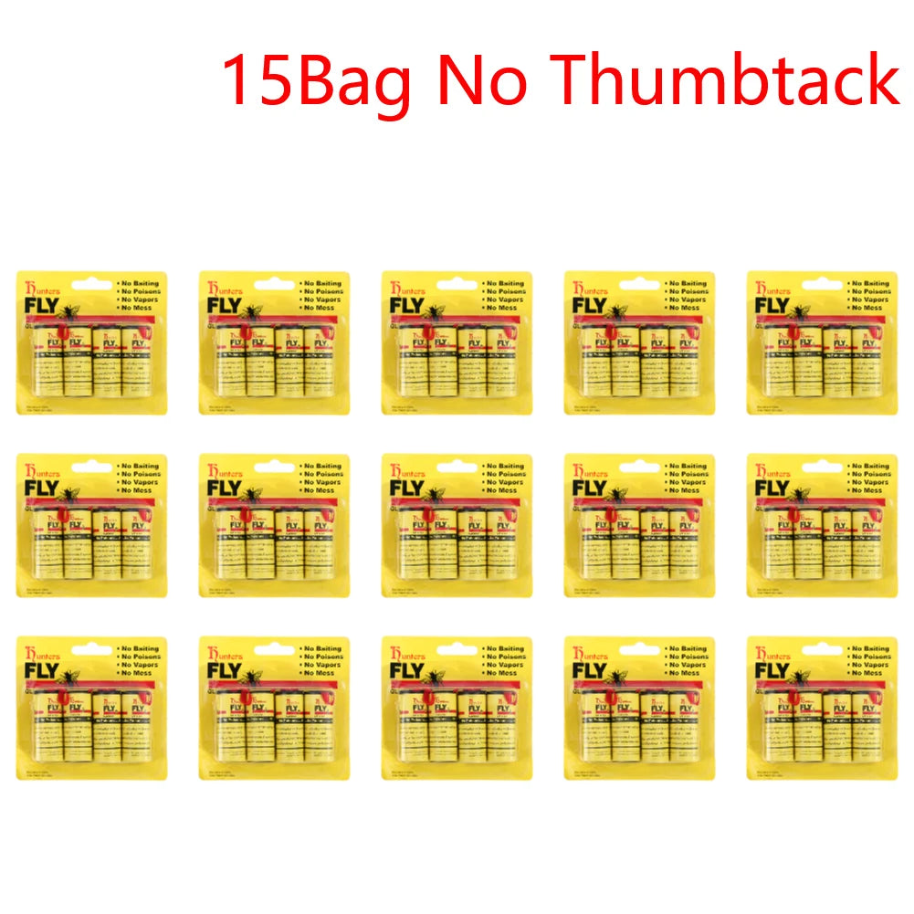Sticky Trap Disposable Fly Trap Paper Strip Pest Control Sticky Glue Paper Non-Toxic Easy To Use Indoor Outdoor Use