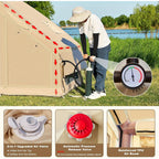 Large Oxford Cloth Inflatable Tent With Chimney And Skylight