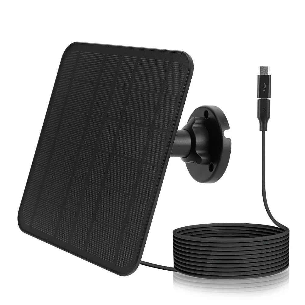 Solar Charging Panel Micro USB And USB-C Port