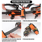 12/10 Teeth Ice Snow Grips for Boots Anti-slip Covers for Shoes