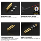 Pistol Rifle Scope 9MM Optics Cartridge Red Dot Laser